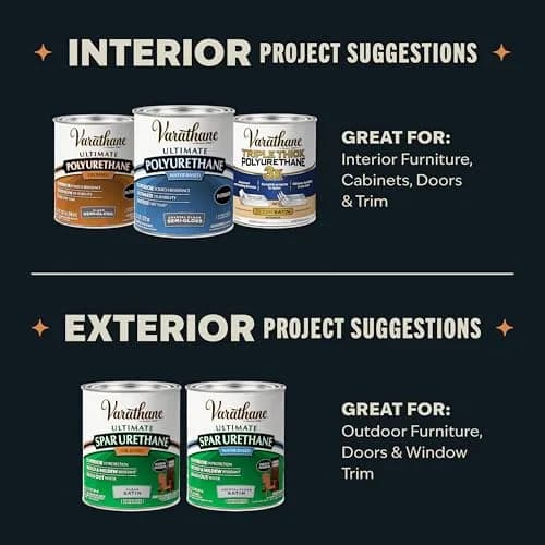 Varathane Water-Based Ultimate Satin Polyurethane 236ml (0.25 Quart) | Crystal Clear Interior Wood Protection thumbnail 7