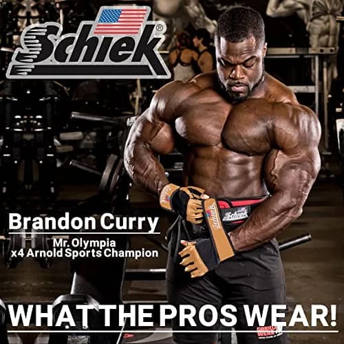 Schiek Sports Model 425 Power Series Weight Lifting Gloves - Leather Gym Gloves with Padded Palms thumbnail 5