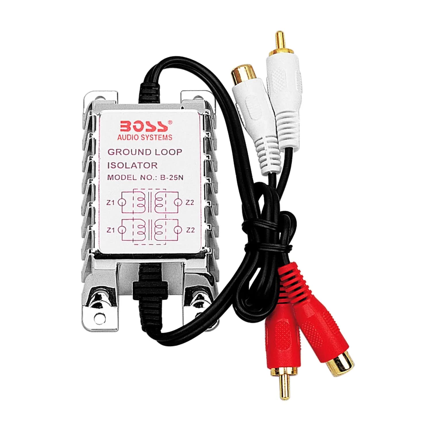 BOSS Audio Systems B25N Ground Loop Isolator Noise Filter | 0.13 kg (0.30 Lbs) White - main product image