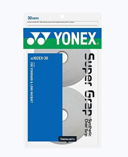 YONEX Super GRAP Overgrip 30 Pack White | Tacky, Sweat-Absorbing Tennis Grip (1200mm x 25mm x 0.6mm) thumbnail 1
