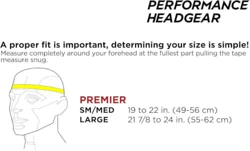 Full 90 Premier Performance Soccer Headgear Red Small/Medium | Impact-Absorbing, Custom Fit (70-120 chars) thumbnail 2