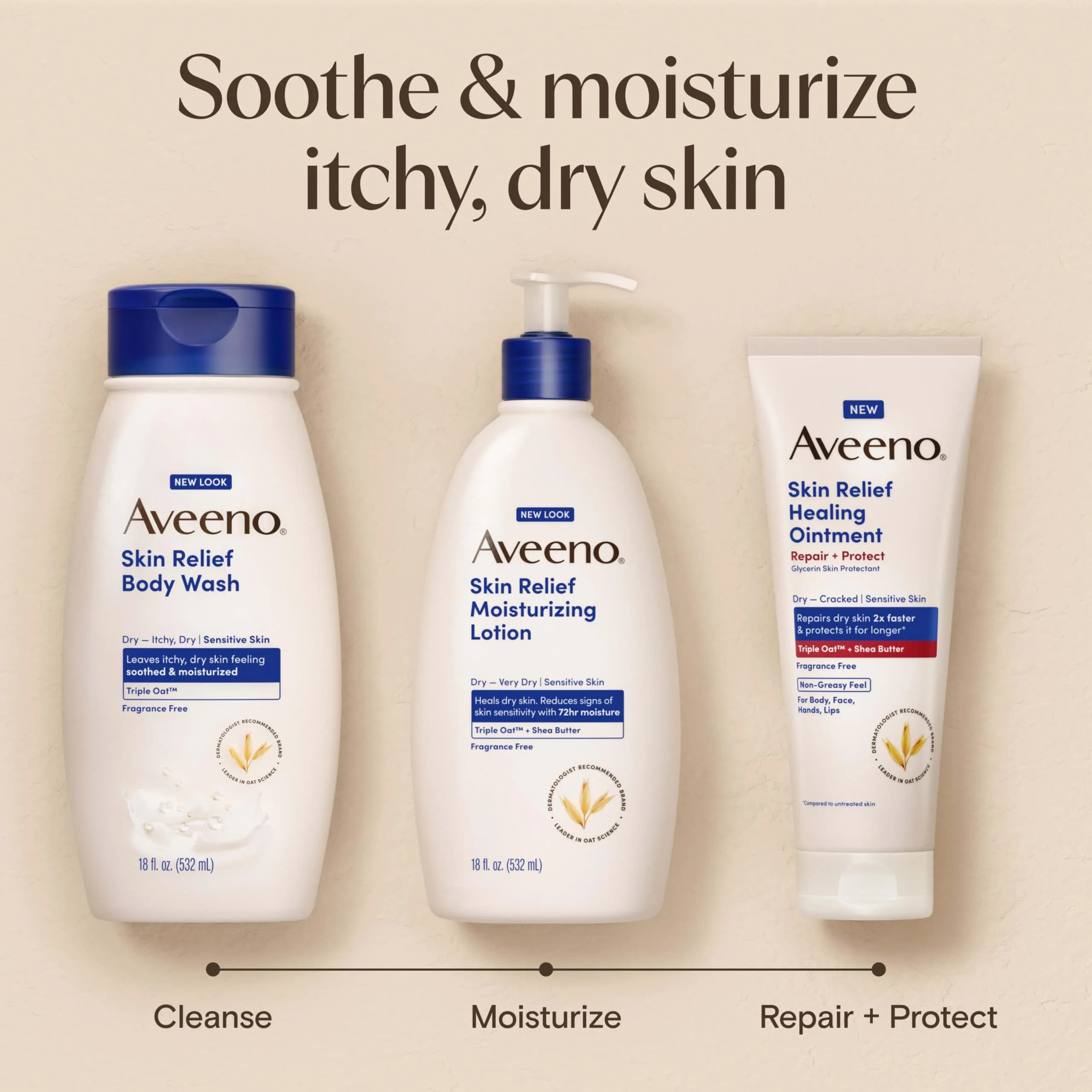 Aveeno Skin Relief Moisturizing Lotion 237ml (8 Fl Oz) | Heals Very Dry, Sensitive Skin - view 6