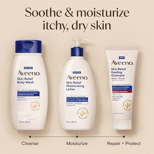 Aveeno Skin Relief Moisturizing Lotion 237ml (8 Fl Oz) | Heals Very Dry, Sensitive Skin thumbnail 6