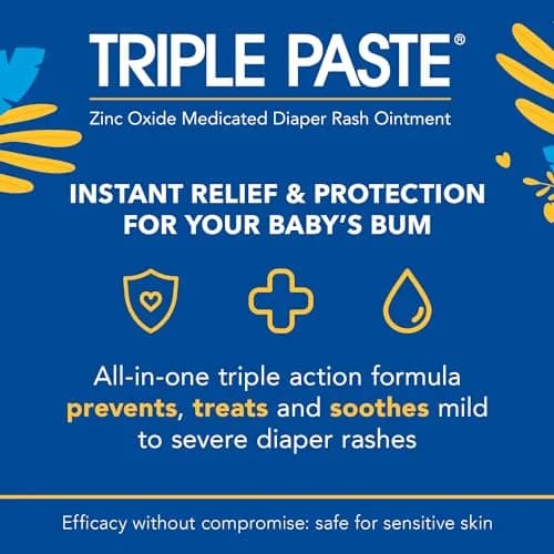 Triple Paste Diaper Rash Cream Zinc Oxide Baby Ointment 240ml (8 oz) | Pediatrician-Recommended Skin Protectant thumbnail 2