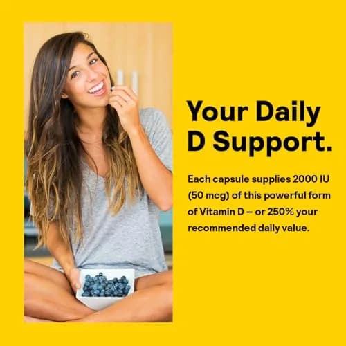 Nature's Life Vitamin D2 2000 IU | Vegan Supplement for Bone & Immunity Support (90 Vegetarian Capsules) thumbnail 4