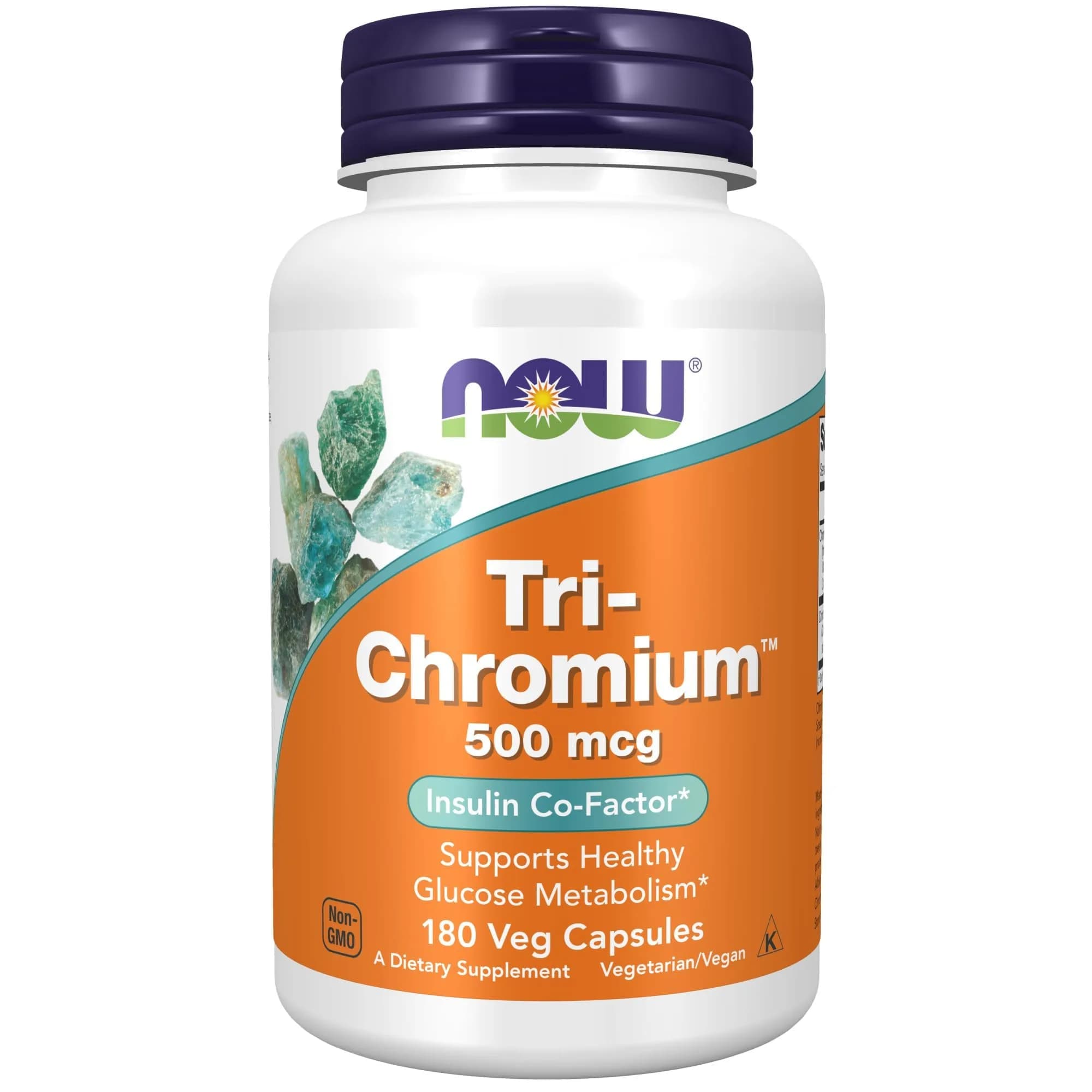 NOW Tri-Chromium™ 500 mcg | Insulin Co-Factor for Glucose Support (70-120 chars) — Brown