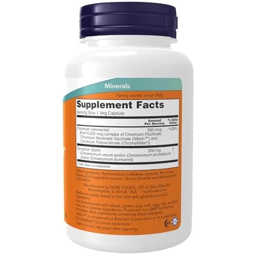 NOW Tri-Chromium™ 500 mcg | Insulin Co-Factor for Glucose Support (70-120 chars) thumbnail 2
