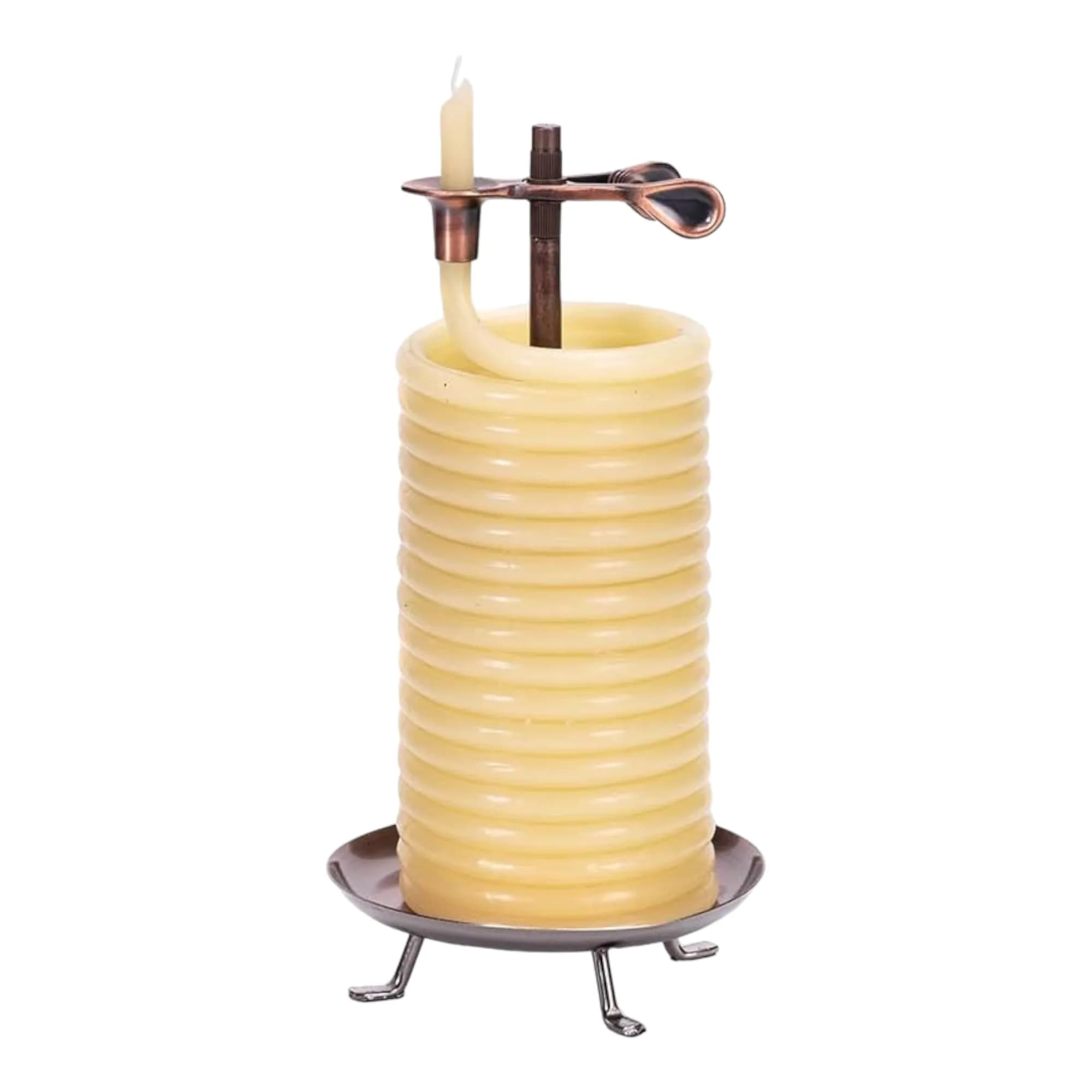 Candle by the Hour 80-Hour Citronella Candle | Eco-friendly Beeswax with Cotton Wick, Yellow