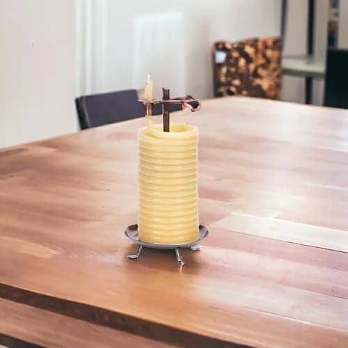 Candle by the Hour 80-Hour Citronella Candle | Eco-friendly Beeswax with Cotton Wick, Yellow thumbnail 2