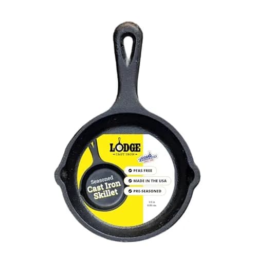 Lodge 3.5-Inch Seasoned Cast Iron Skillet | Oven & Campfire Safe, Naturally Non-Stick thumbnail 1
