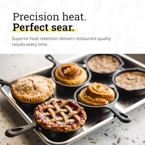 Lodge 3.5-Inch Seasoned Cast Iron Skillet | Oven & Campfire Safe, Naturally Non-Stick thumbnail 4