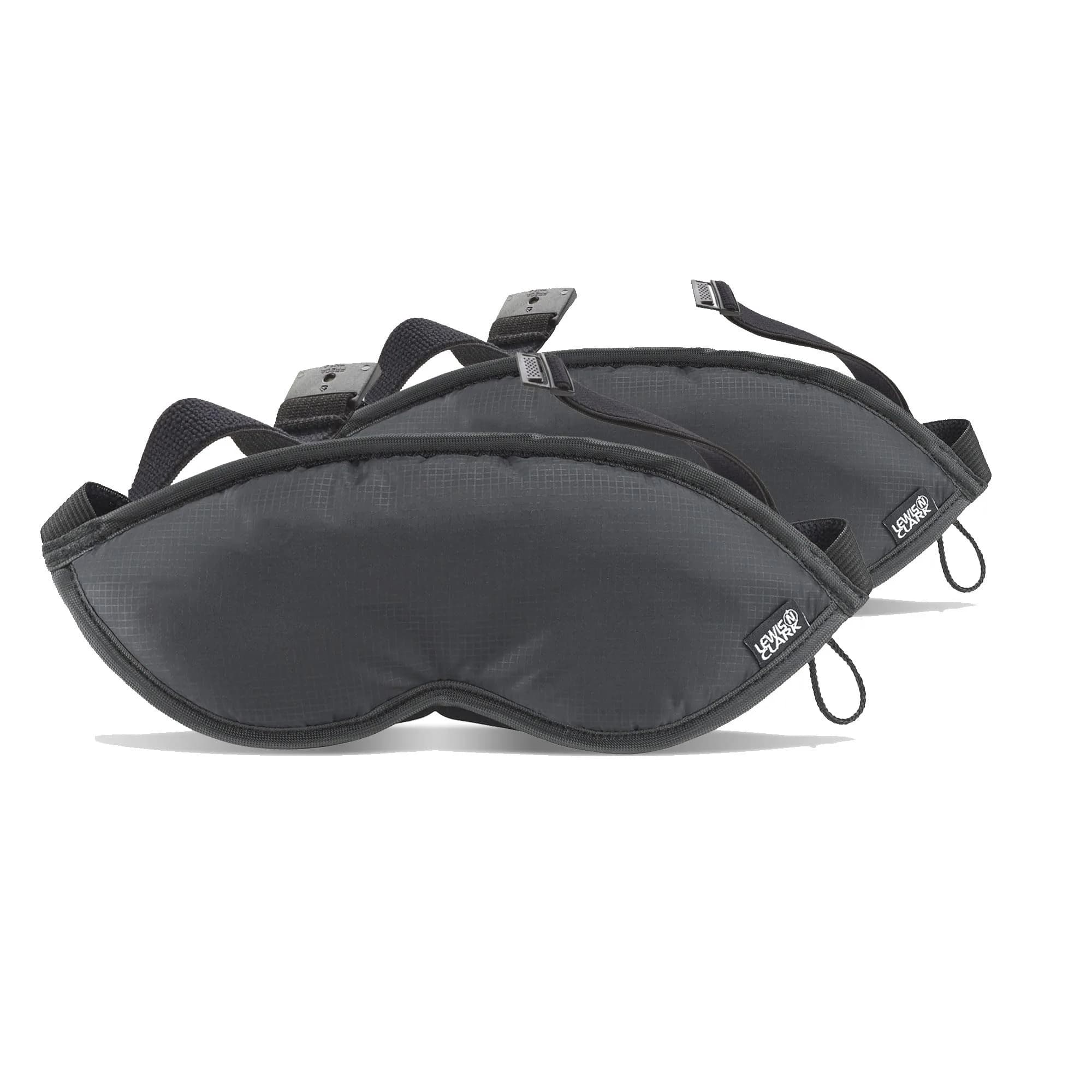 Lewis N. Clark Comfort Sleep Mask | Eye Mask for Travel | Breathable & Light Blocking | 2 Pack | Black — Black