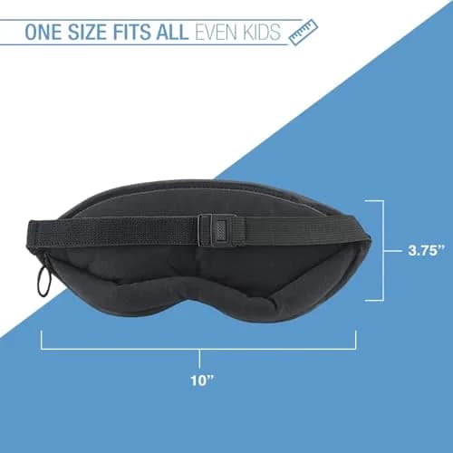 Lewis N. Clark Comfort Sleep Mask | Eye Mask for Travel | Breathable & Light Blocking | 2 Pack | Black thumbnail 3