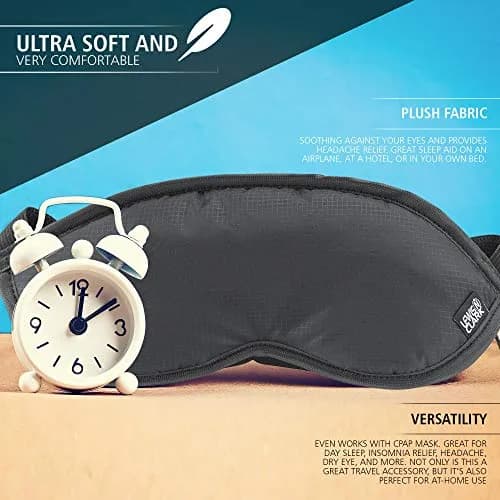 Lewis N. Clark Comfort Eye Mask + Sleep Aid 2 Pack | Total Darkness & Adjustable Fit for Travel & Home thumbnail 3