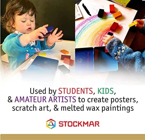 STOCKMAR Wax Block Crayons 16 Assorted Colors in Tin Case | Beeswax-Based Art Crayons for Drawing & Coloring thumbnail 6