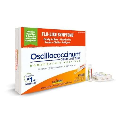 Boiron Oscillococcinum 12 Doses | Homeopathic Flu Relief for Body Aches, Headache, Fever, Chills, Fatigue thumbnail 1