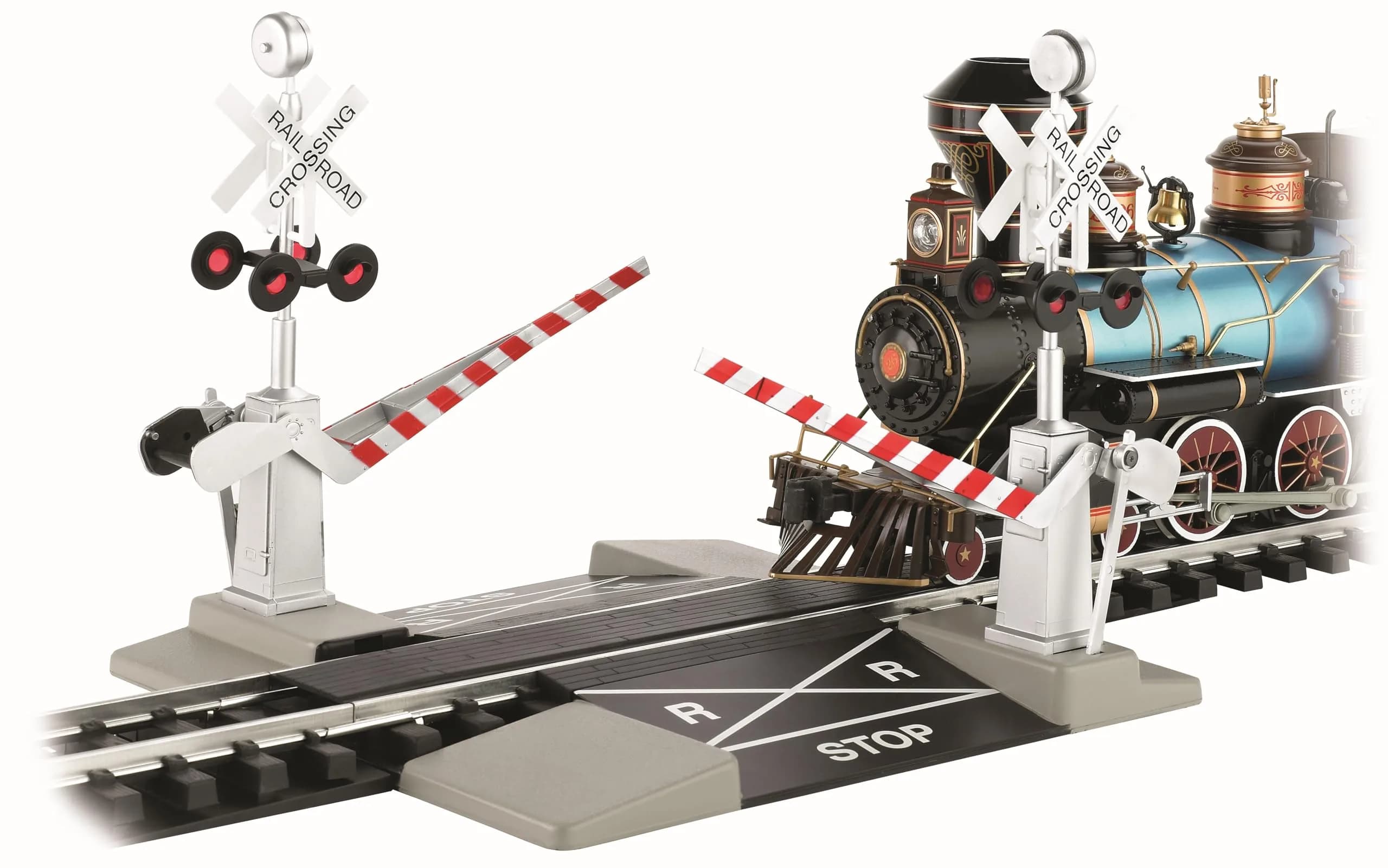 Bachmann Trains Steel Alloy Track with Operating Crossing Gate - G Scale | 1.13 kg (2.55 lb) | Indoor Use Only - view 2
