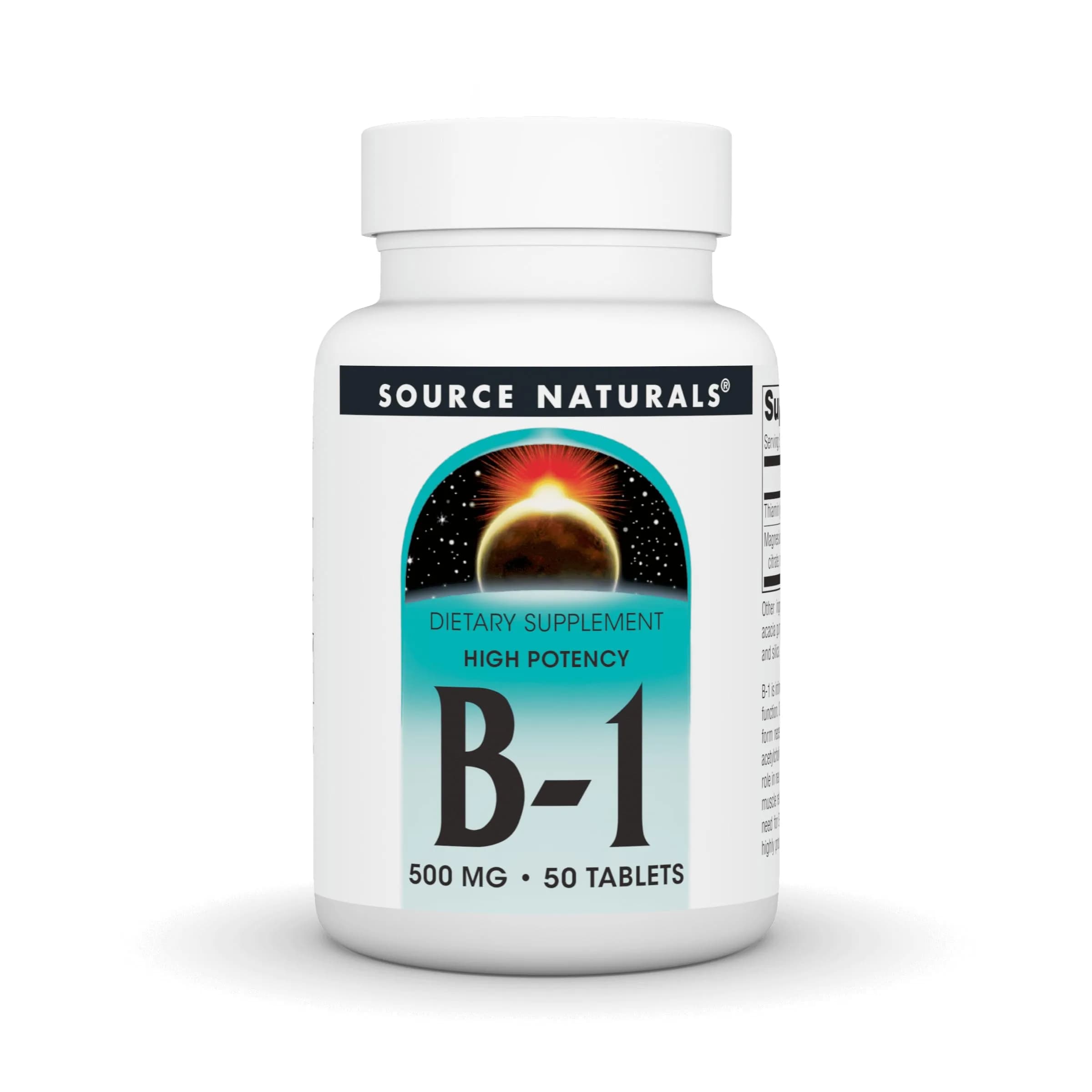 Source Naturals Vitamin B-1, Thiamin, 500mg | Supports Nerve & Energy (70-120 chars)