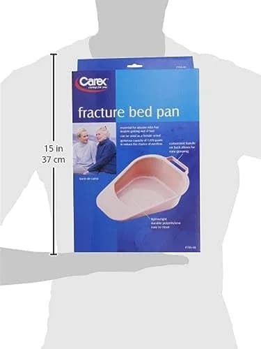 Carex Fracture Bed Pan with Handle, 1.4 L (47.3 oz) Capacity | Essential for Bedridden Patients thumbnail 5