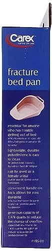 Carex Fracture Bed Pan with Handle, 1.4 L (47.3 oz) Capacity | Essential for Bedridden Patients thumbnail 3