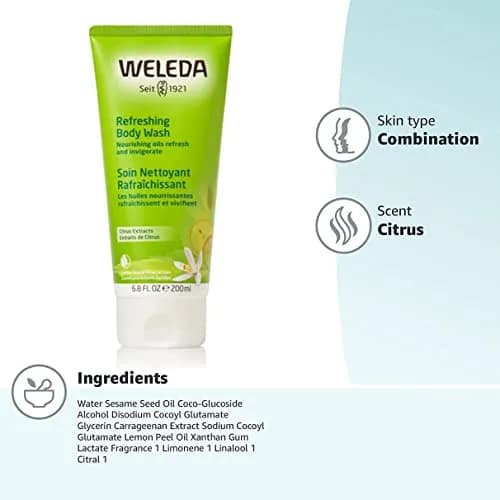 Weleda Citrus Body Wash 6.8 Fl Oz | Refreshing Plant-Based Cleanser for Skin thumbnail 3