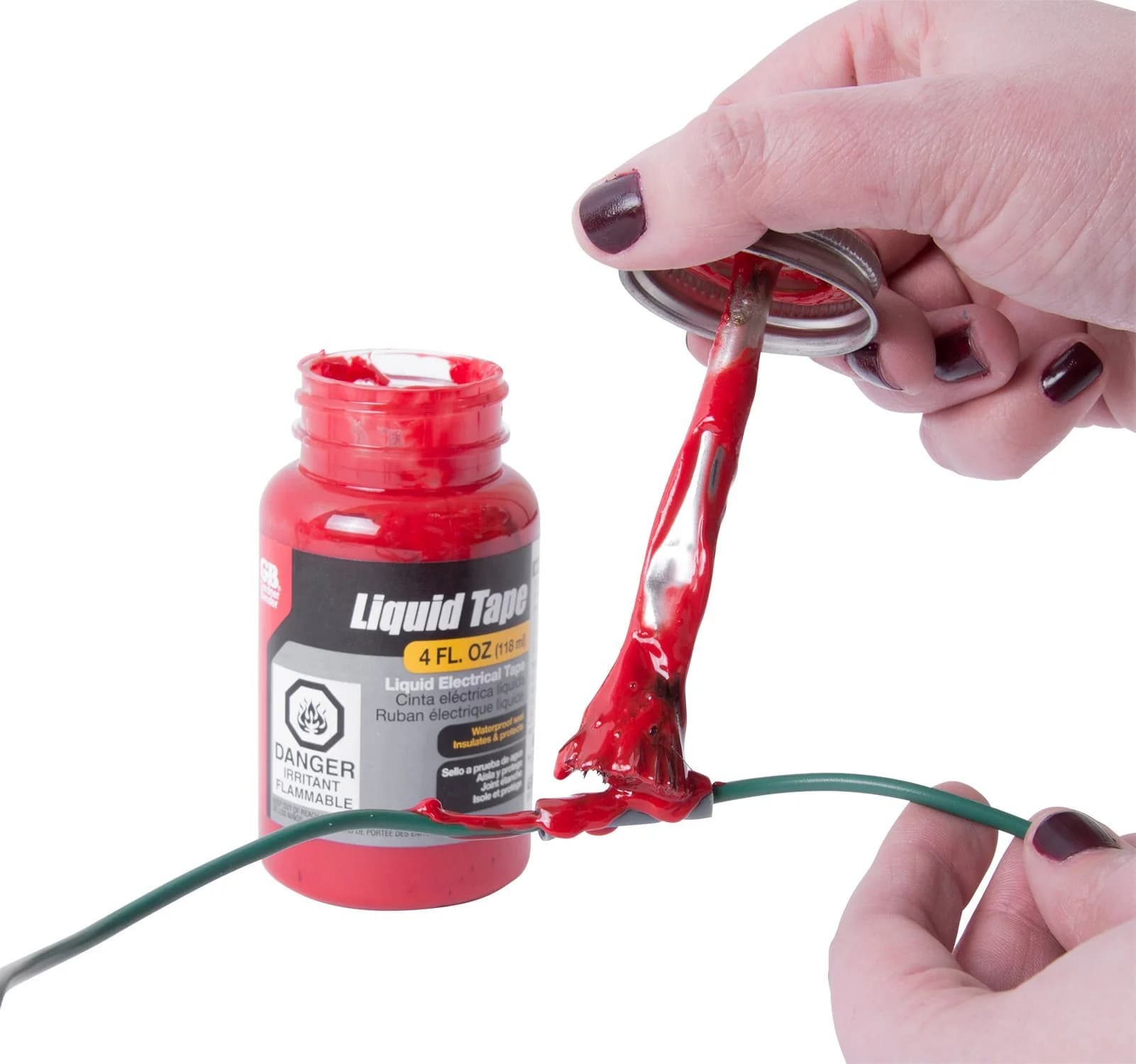 Gardner Bender Red Liquid Electrical Tape 4 Fl Oz (118ml) | Seals, Insulates & Protects - view 3