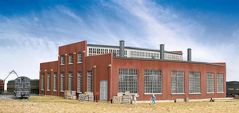 Walthers Cornerstone N Scale Modern 3-Stall Roundhouse 27.4cm | Modular, Compact & Authentic (70-120 chars) — 658 Liter
