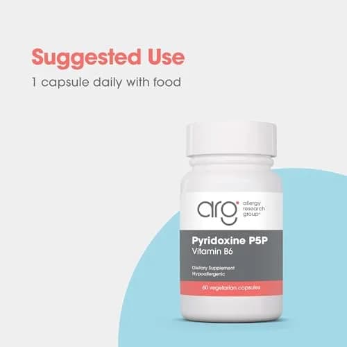 Allergy Research Group Pyridoxine P5P Active Vitamin B6 Formula, 60 Capsules | Supports amino acid & lipid metabolism thumbnail 4