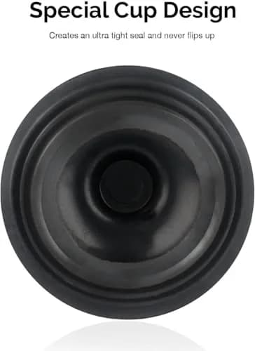 NEIKO 60166A Heavy Duty Toilet Plunger with Patented All-Angle Design | Aluminum Handle, Black, 1-Pack thumbnail 2