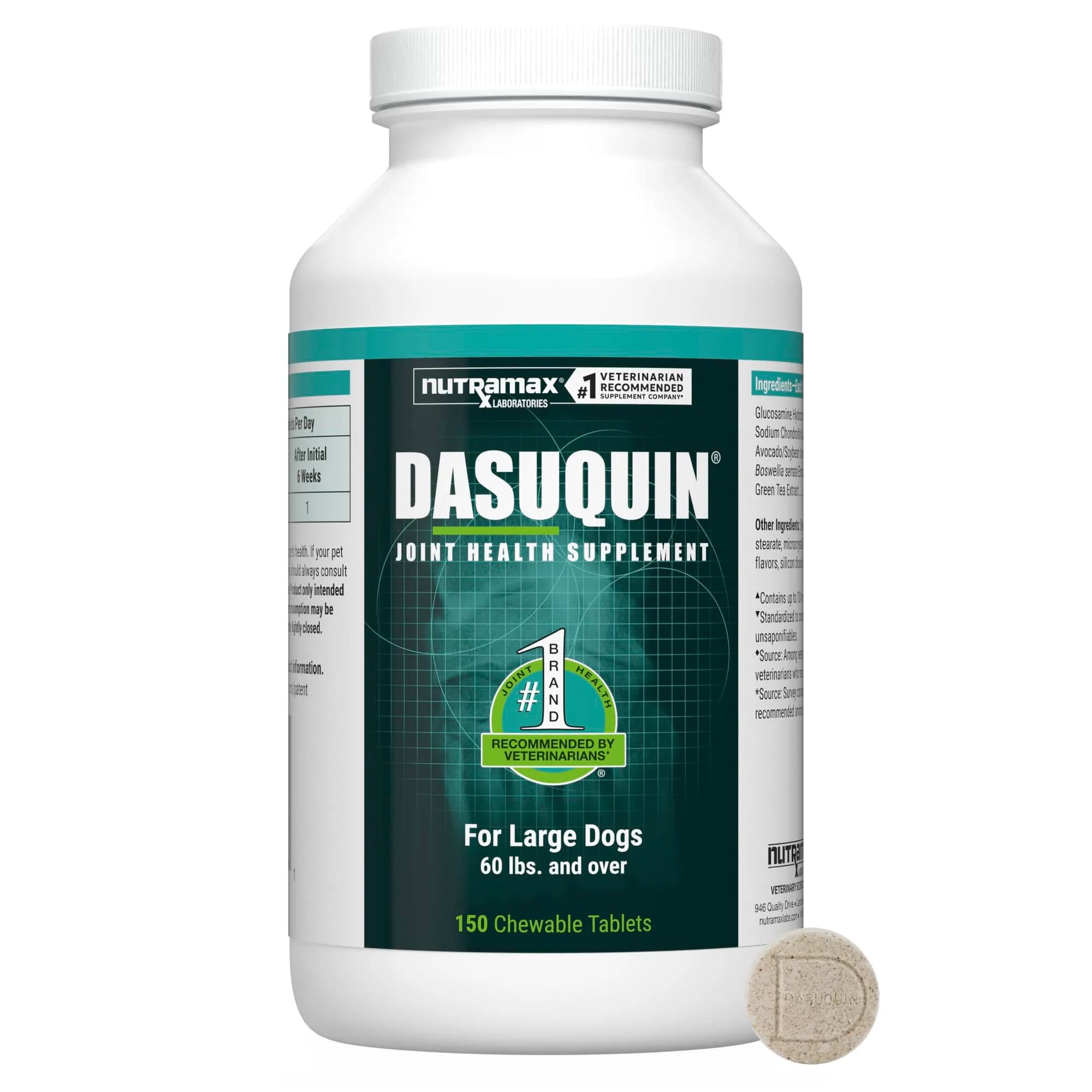 Nutramax Dasuquin Large Dog Joint Supplement Chewable Tablets 150ct (680g) | Vet Recommended for Joint Health — Large Dog
