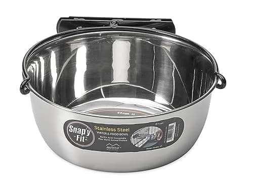 MidWest Homes for Pets Snap'y Fit Stainless Steel Food or Water Bowl 2 Quarts (8 Cups) | Mounts to Wire Crates, No-Tip Design thumbnail 6