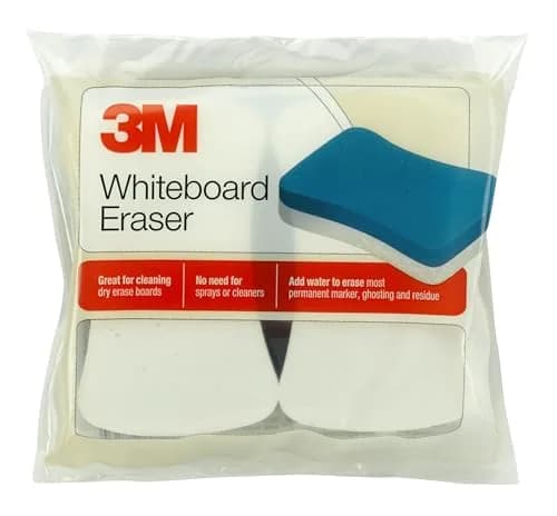 Scotch Whiteboard Eraser 2-Pack | Cleans Dry Erase & Permanent Marker thumbnail 1