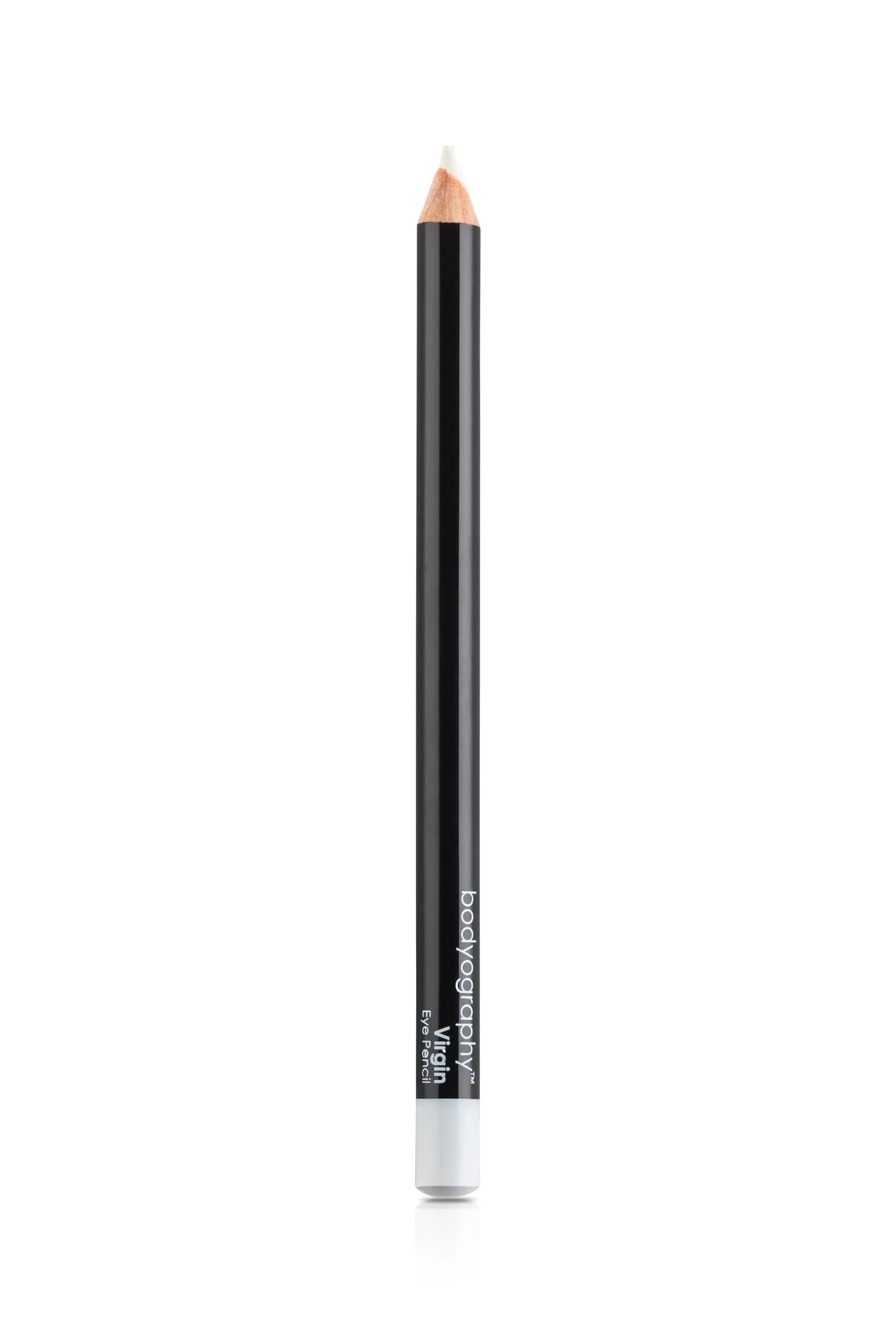 Bodyography Cream Eye Pencil Virgin - White Wooden Eyeliner for Eyes & Eyebrows, Long-Lasting Cruelty-Free Coconut Oil Cosmetic Liner