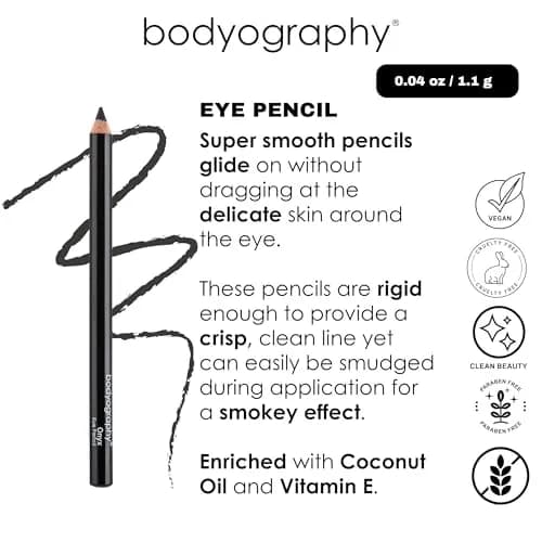 Bodyography Cream Eye Pencil Virgin - White Wooden Eyeliner for Eyes & Eyebrows, Long-Lasting Cruelty-Free Coconut Oil Cosmetic Liner thumbnail 3