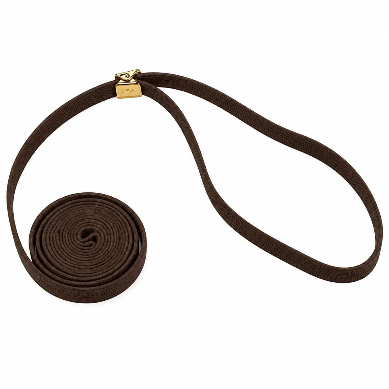 Resco Cordo-Hyde Dog Show Lead for Conformation, Wide (3/8") | Professional Show Ring Accessory — Mahogany / Thin (3/16")
