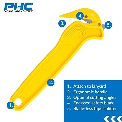 Pacific Handy Cutter DFC364 Disposable Film Cutter with Bladeless Tape Splitter | Safe & Efficient Cutting Tool thumbnail 2