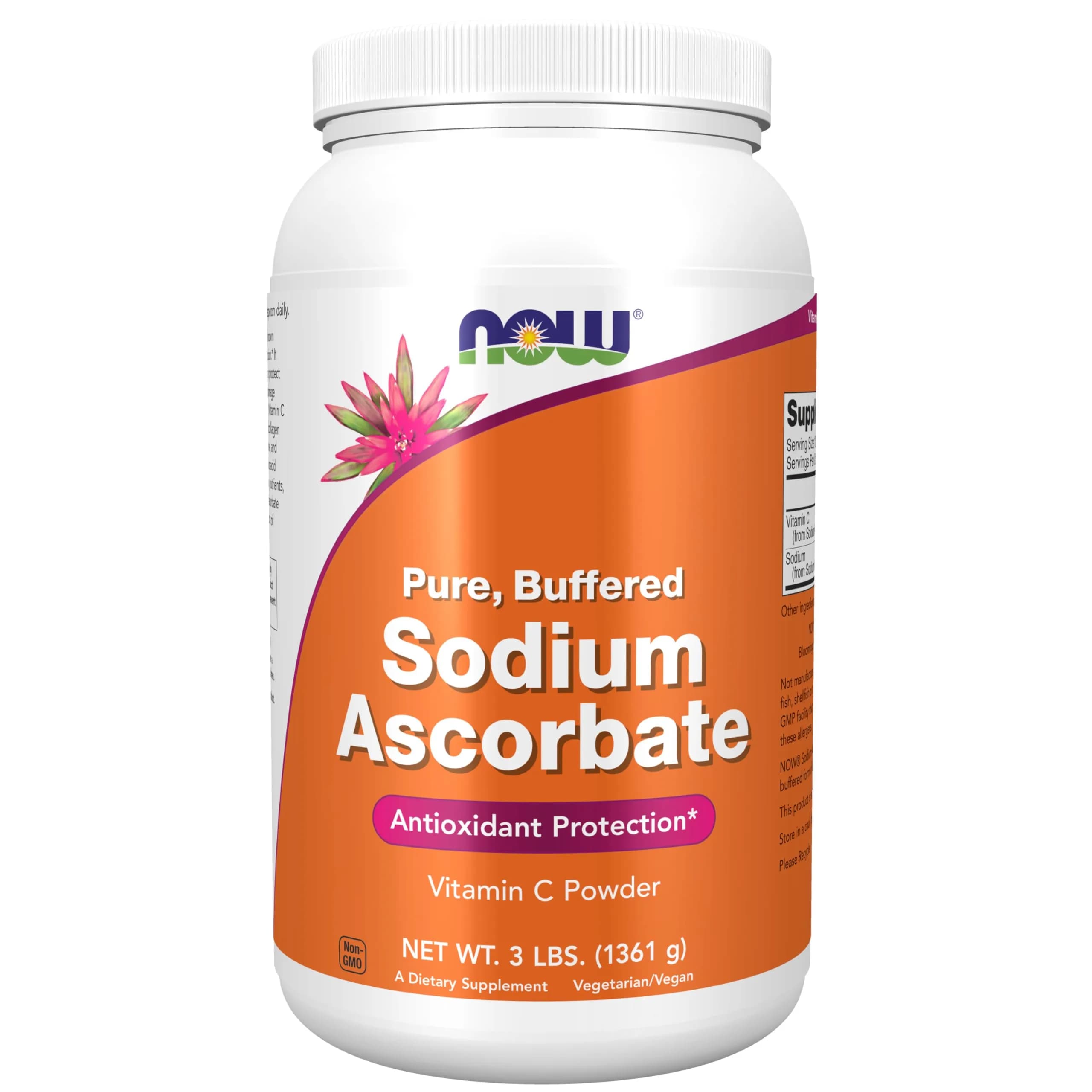 NOW Supplements Sodium Ascorbate Powder 3 lb | Buffered Vitamin C Antioxidant