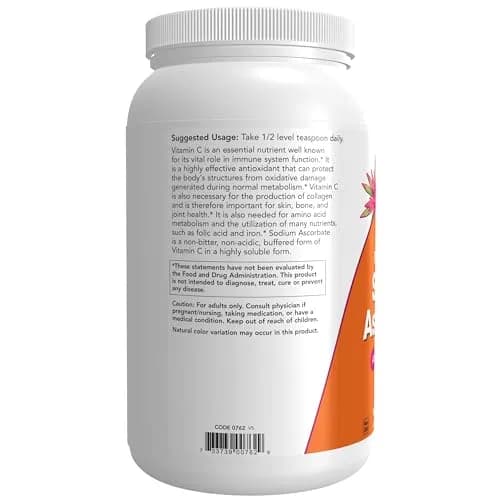 NOW Supplements Sodium Ascorbate Powder 3 lb | Buffered Vitamin C Antioxidant thumbnail 3