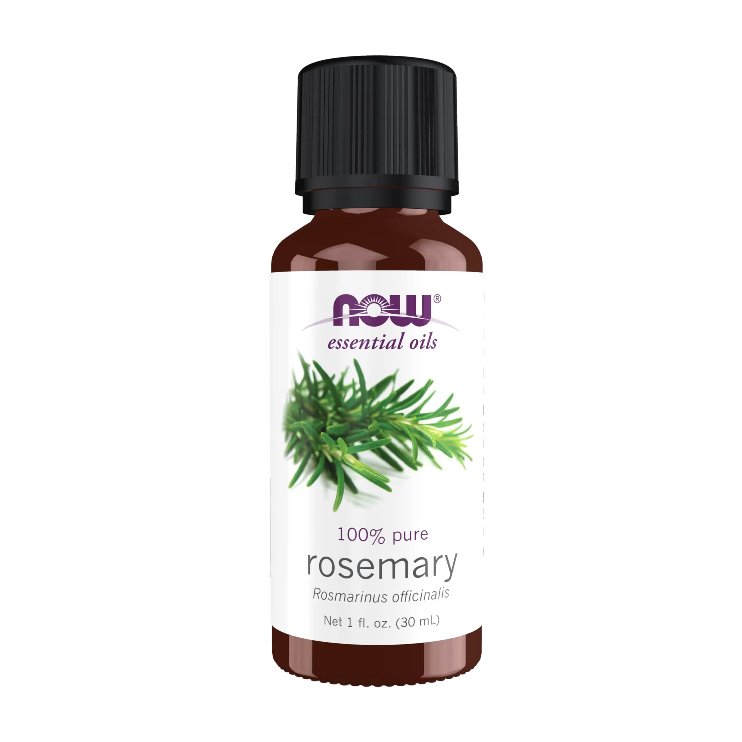 NOW Foods Rosemary Essential Oil 29.57ml (1 fl. oz) | Steam Distilled, Undiluted, Uplifting Aroma - main product image