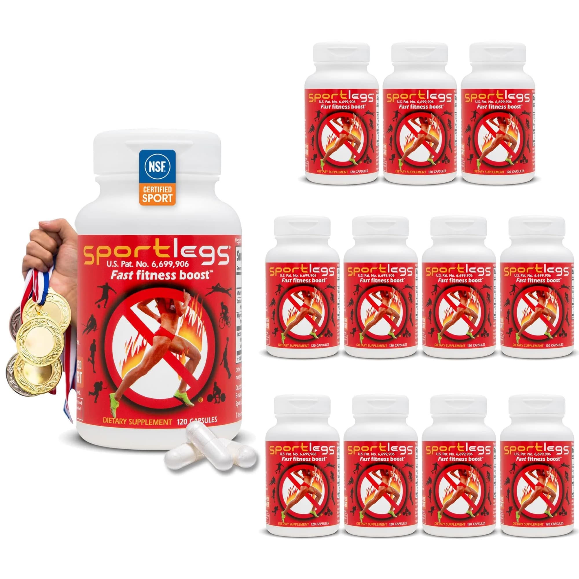 SPORTLEGS Lactate Fuel Pre-Workout Training Aid 120 Count | Supports Muscle Endurance & Recovery