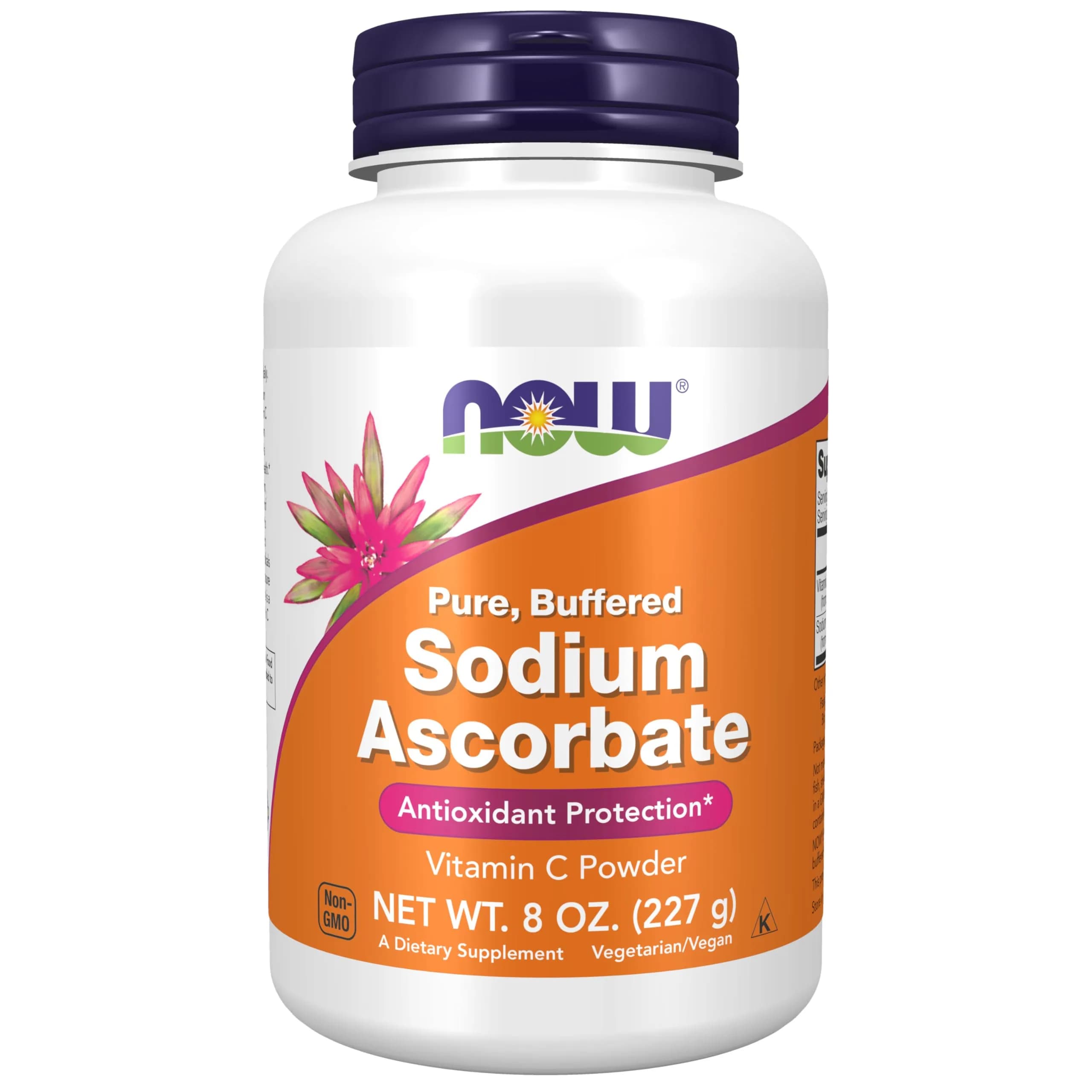 NOW Supplements Sodium Ascorbate Powder 8 oz | Buffered Vitamin C for Immunity & Skin — 8 Ounce Powder