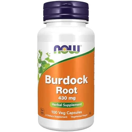 NOW Foods Burdock Root Herbal Supplement 430 mg 100 Veg Capsules | Traditional Herbalist Use thumbnail 1