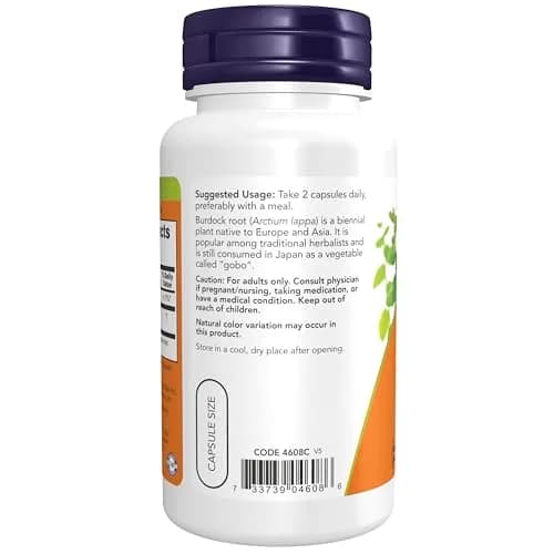 NOW Foods Burdock Root Herbal Supplement 430 mg 100 Veg Capsules | Traditional Herbalist Use thumbnail 3