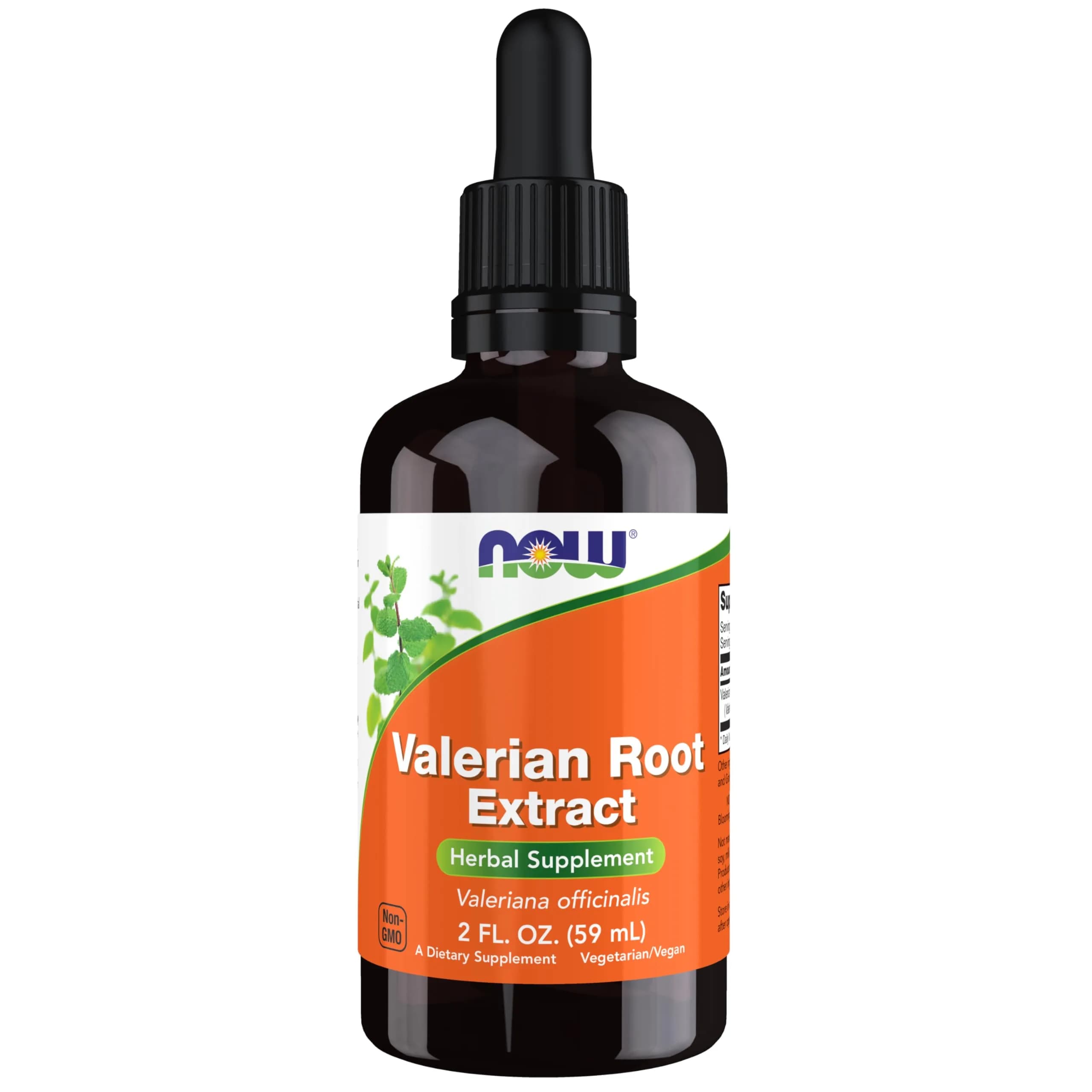 NOW Valerian Root Extract Liquid 2 oz | Supports Sleep & Relaxation — Amber