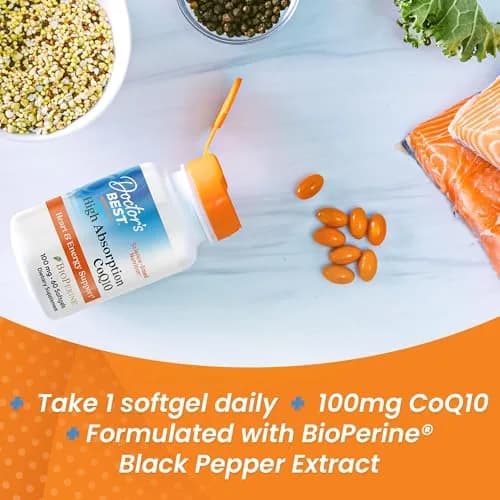 Doctor's Best High Absorption CoQ10 with BioPerine 100 mg 60 SoFtgels | Heart Health & Energy Production thumbnail 7
