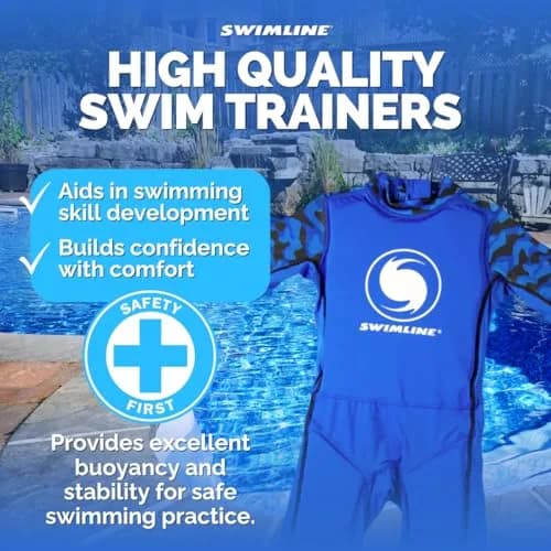 Swimline Kids Floatation Swimsuit Trainer Vest | Supportive Water Confidence for 20-55 lb | USA Import thumbnail 2