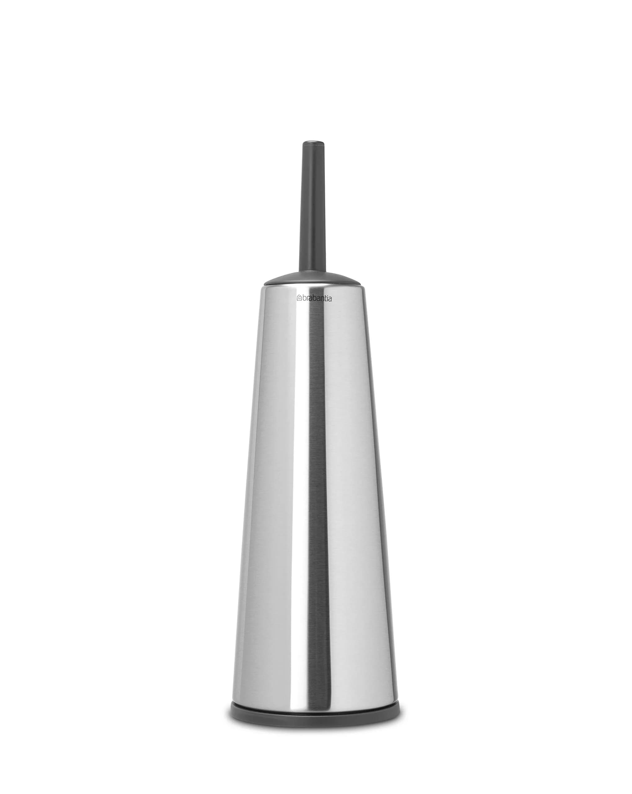 Brabantia ReNew Toilet Brush and Holder White | Corrosion Resistant, Discreet Holder, 42cm Height — Matt Steel