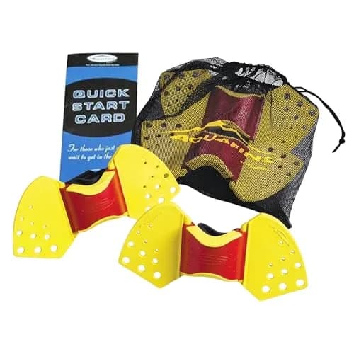 THERABAND Aquafins Aquatic Exercise Kit, 2 Fins, Mesh Bag, Water Aerobics | Low Impact Full Body Resistance thumbnail 1