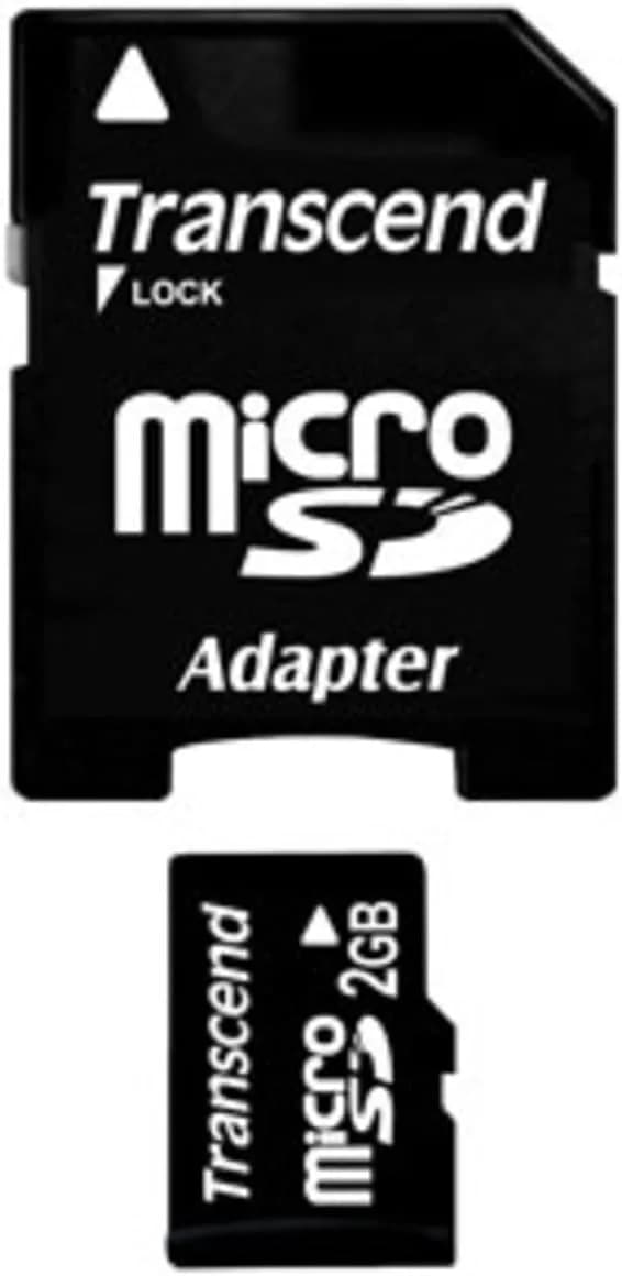 Transcend 2 GB MicroSD Flash Memory Card TS2GUSD | 2GB (2 GB) Class 10 Waterproof - main product image