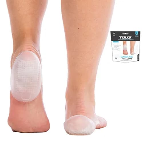Tuli's Classic Gel Heel Cups for Plantar Fasciitis, Regular, 1 Pair (Clear) | Podiatrist-Preferred Shock-Absorbing Heel Inserts thumbnail 1